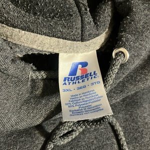 Russell grey hooded sweatshirt 3xl